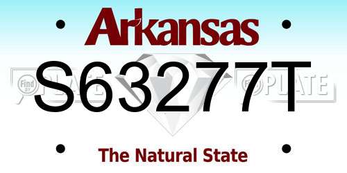 S63277T Arkansas License Plate