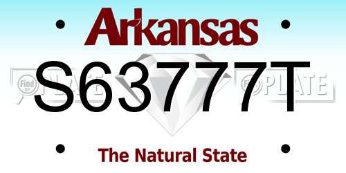 S63777T Arkansas License Plate