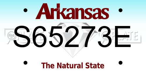 S65273E Arkansas License Plate