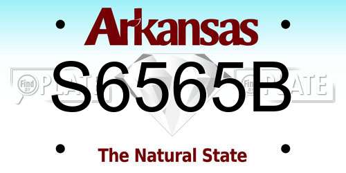 S6565B Arkansas License Plate