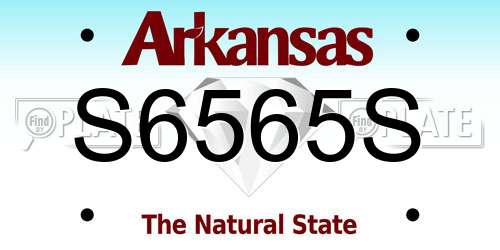 S6565S Arkansas License Plate
