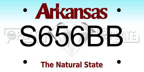 S656BB Arkansas License Plate