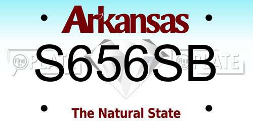 S656SB Arkansas License Plate
