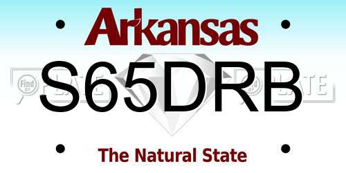 S65DRB Arkansas License Plate