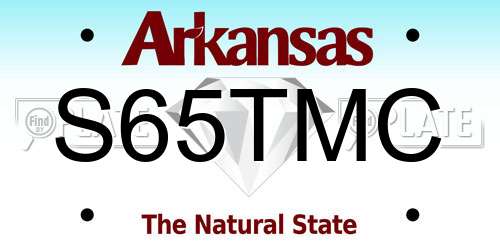 S65TMC Arkansas License Plate