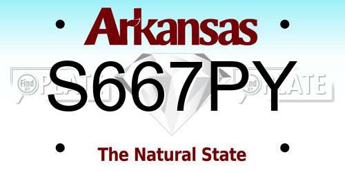 S667PY Arkansas License Plate