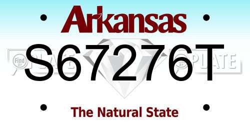 S67276T Arkansas License Plate