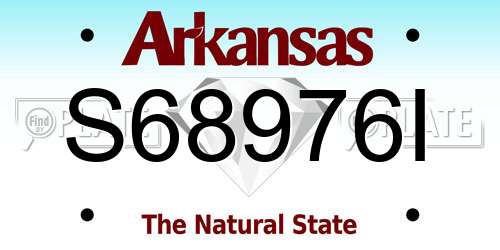 S68976I Arkansas License Plate