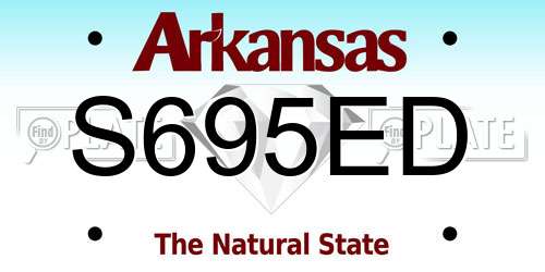 S695ED Arkansas License Plate
