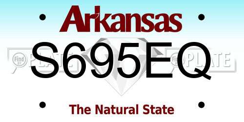 S695EQ Arkansas License Plate