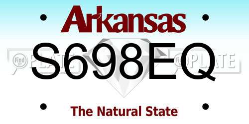 S698EQ Arkansas License Plate