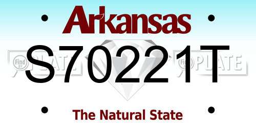 S70221T Arkansas License Plate