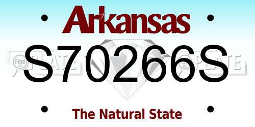 S70266S Arkansas License Plate