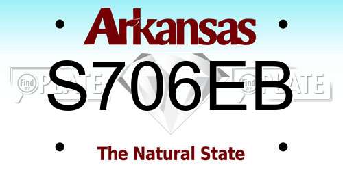S706EB Arkansas License Plate