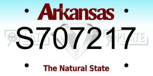 S707217 Arkansas License Plate