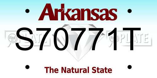 S70771T Arkansas License Plate