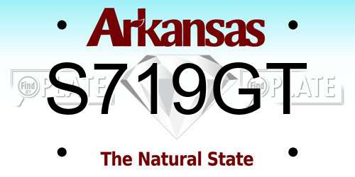 S719GT Arkansas License Plate