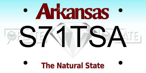 S71TSA Arkansas License Plate