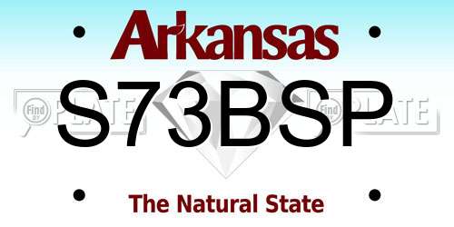 S73BSP Arkansas License Plate