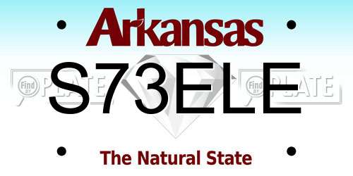 S73ELE Arkansas License Plate