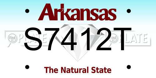 S7412T Arkansas License Plate