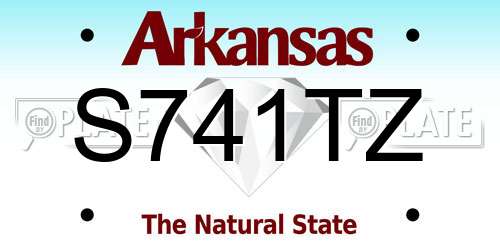 S741TZ Arkansas License Plate