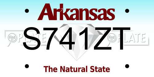 S741ZT Arkansas License Plate