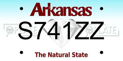 S741ZZ Arkansas License Plate