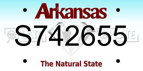 S742655 Arkansas License Plate