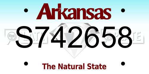 S742658 Arkansas License Plate