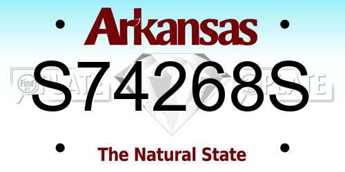 S74268S Arkansas License Plate