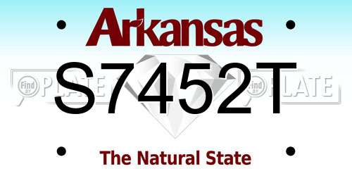 S7452T Arkansas License Plate