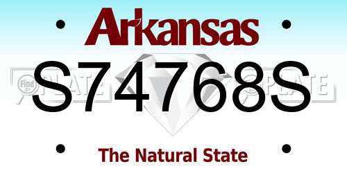 S74768S Arkansas License Plate