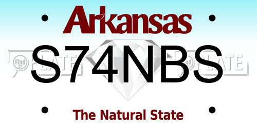 S74NBS Arkansas License Plate
