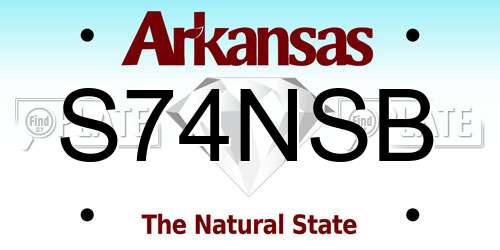 S74NSB Arkansas License Plate