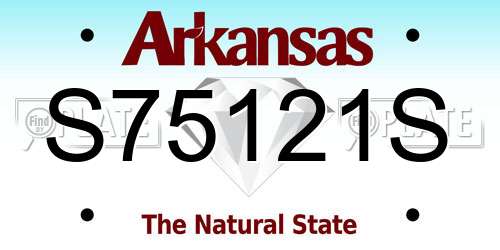 S75121S Arkansas License Plate