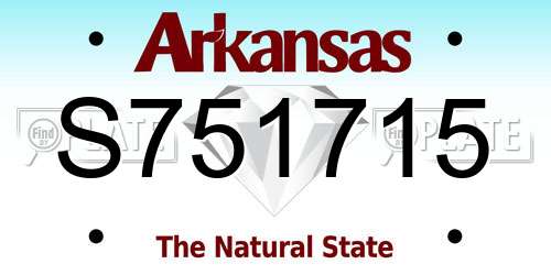 S751715 Arkansas License Plate