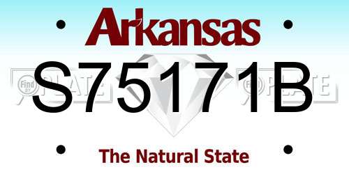 S75171B Arkansas License Plate
