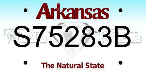 S75283B Arkansas License Plate