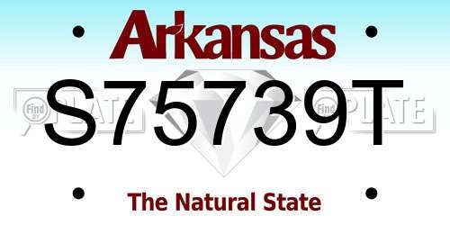 S75739T Arkansas License Plate