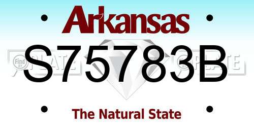 S75783B Arkansas License Plate