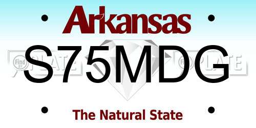 S75MDG Arkansas License Plate
