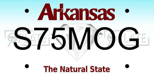 S75MOG Arkansas License Plate