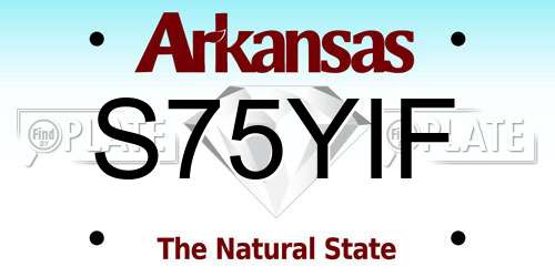 S75YIF Arkansas License Plate