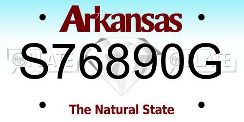 S76890G Arkansas License Plate