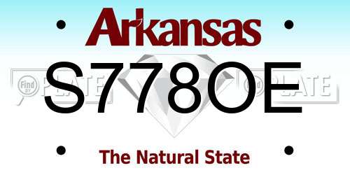 S778OE Arkansas License Plate