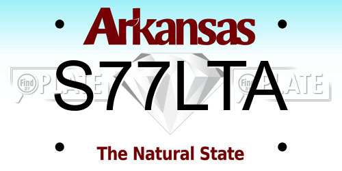 S77LTA Arkansas License Plate