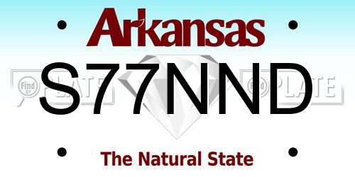 S77NND Arkansas License Plate