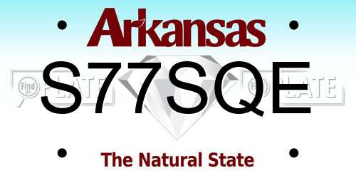 S77SQE Arkansas License Plate
