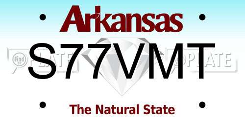 S77VMT Arkansas License Plate